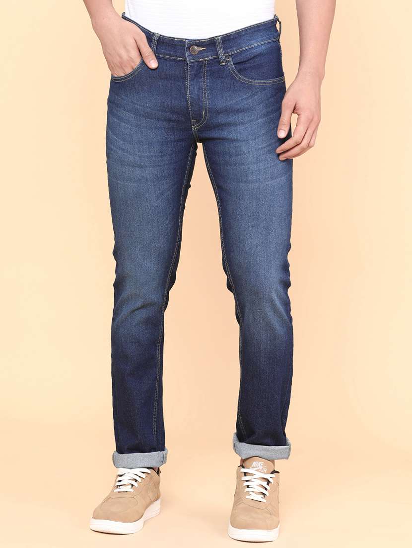 men blue denim jean