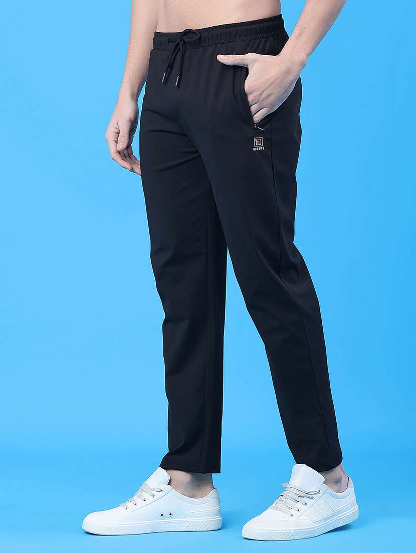 men solid mid rise regular fit track pant - 22268593 -  Standard Image - 2
