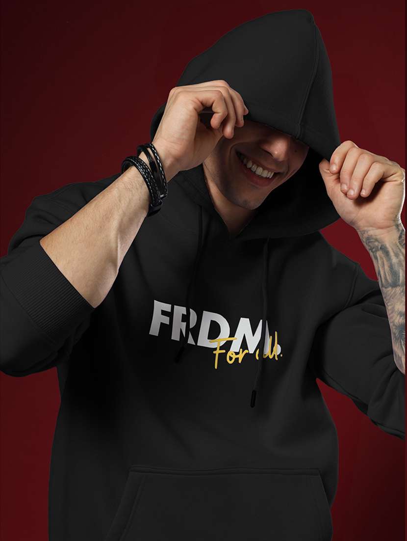 men printed long sleeve hooded sweatshirt - 22268633 -  Standard Image - 2