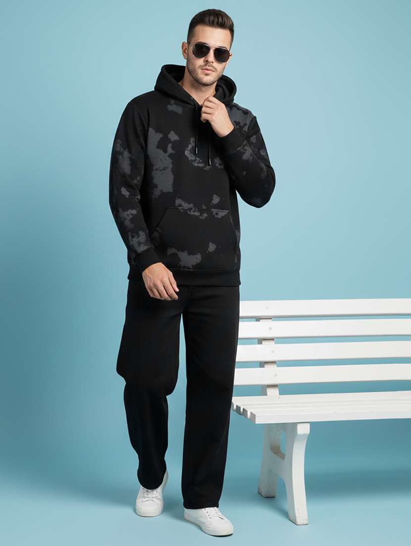 men printed long sleeve hooded sweatshirt - 22268656 -  Standard Image - 2