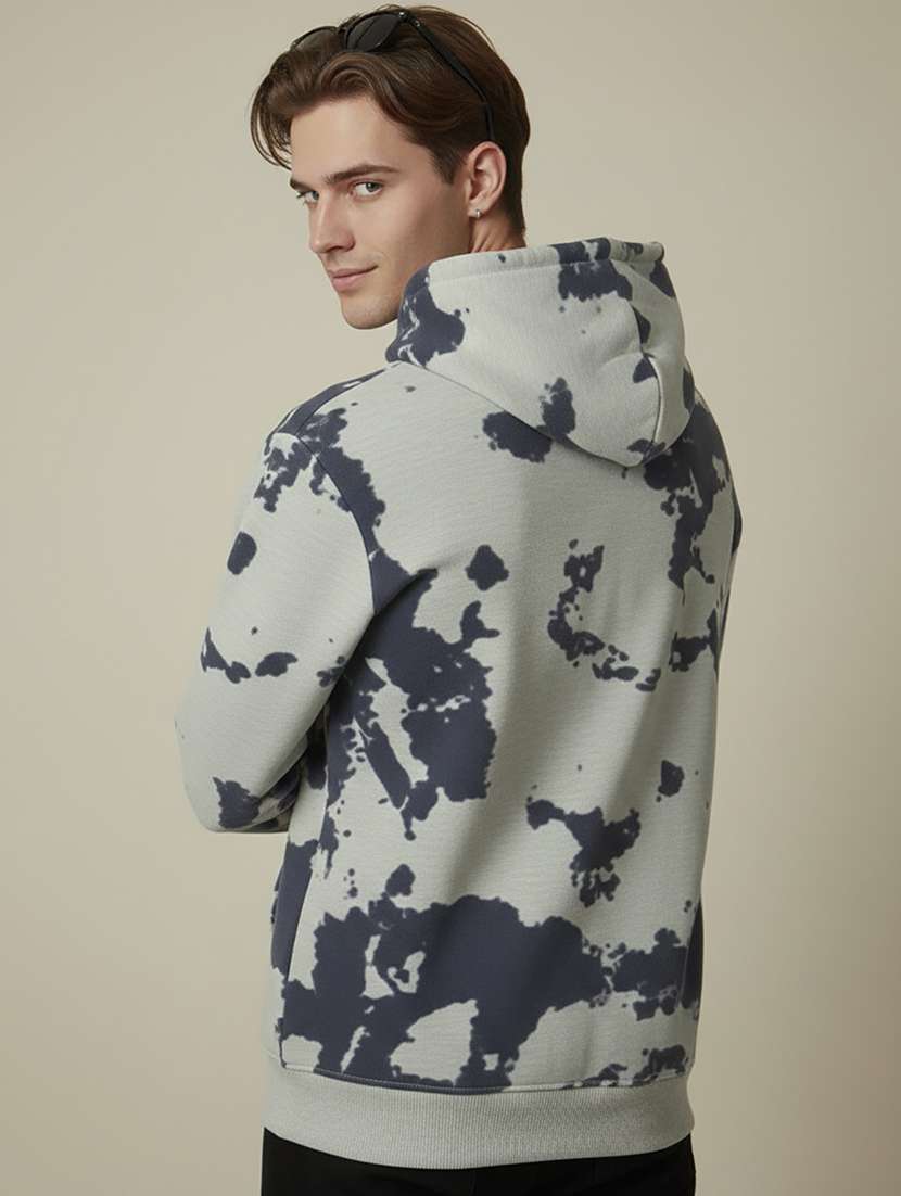 men printed long sleeve hooded sweatshirt - 22268670 -  Standard Image - 2