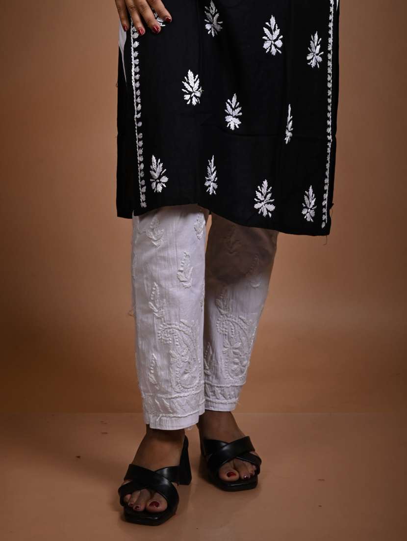 women long sleeve straight chikankari kurta - 22268745 -  Standard Image - 2