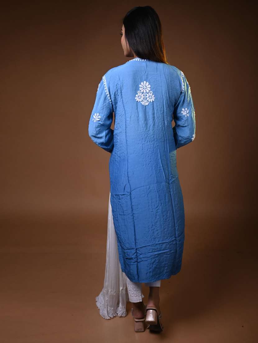 women solid with work long sleeve kurta pant set - 22268821 -  Standard Image - 2