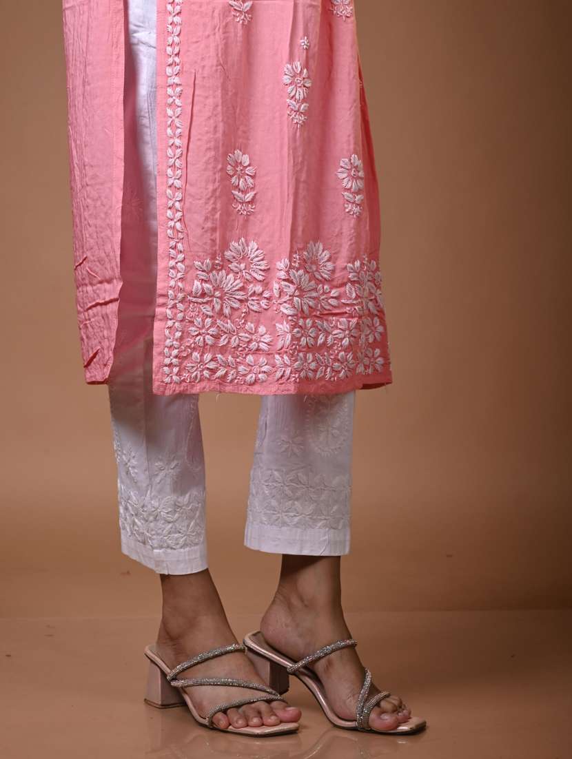 women solid with work long sleeve kurta pant set - 22268834 -  Standard Image - 2