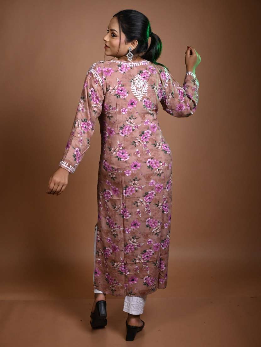 women floral long sleeve kurta pant set - 22268901 -  Standard Image - 2
