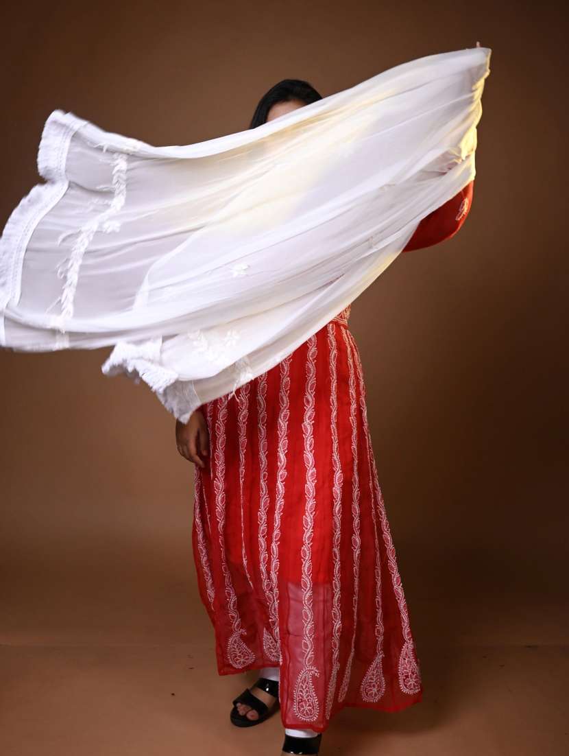 women solid with work long sleeve kurta pant with dupatta set - 22268929 -  Standard Image - 2