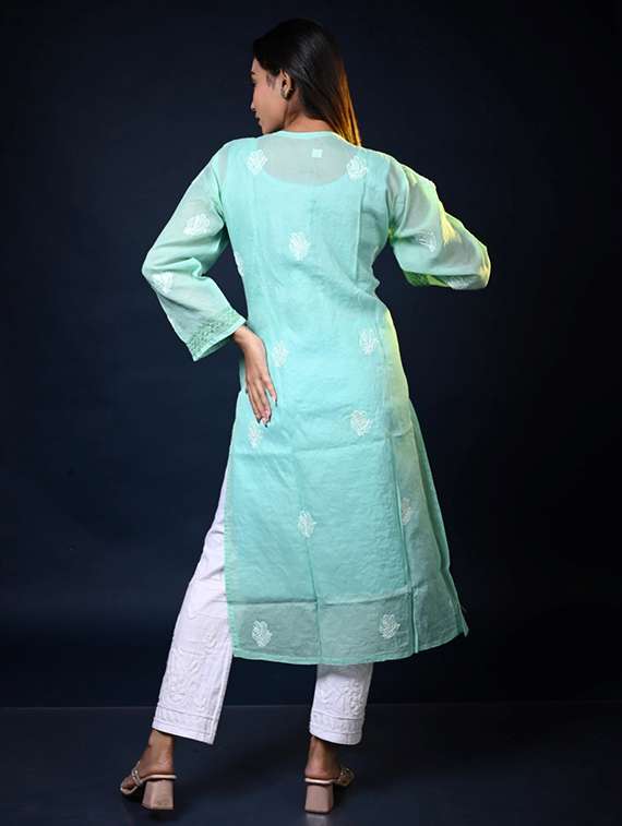 women solid with work long sleeve kurta pant with dupatta set - 22268955 -  Standard Image - 2