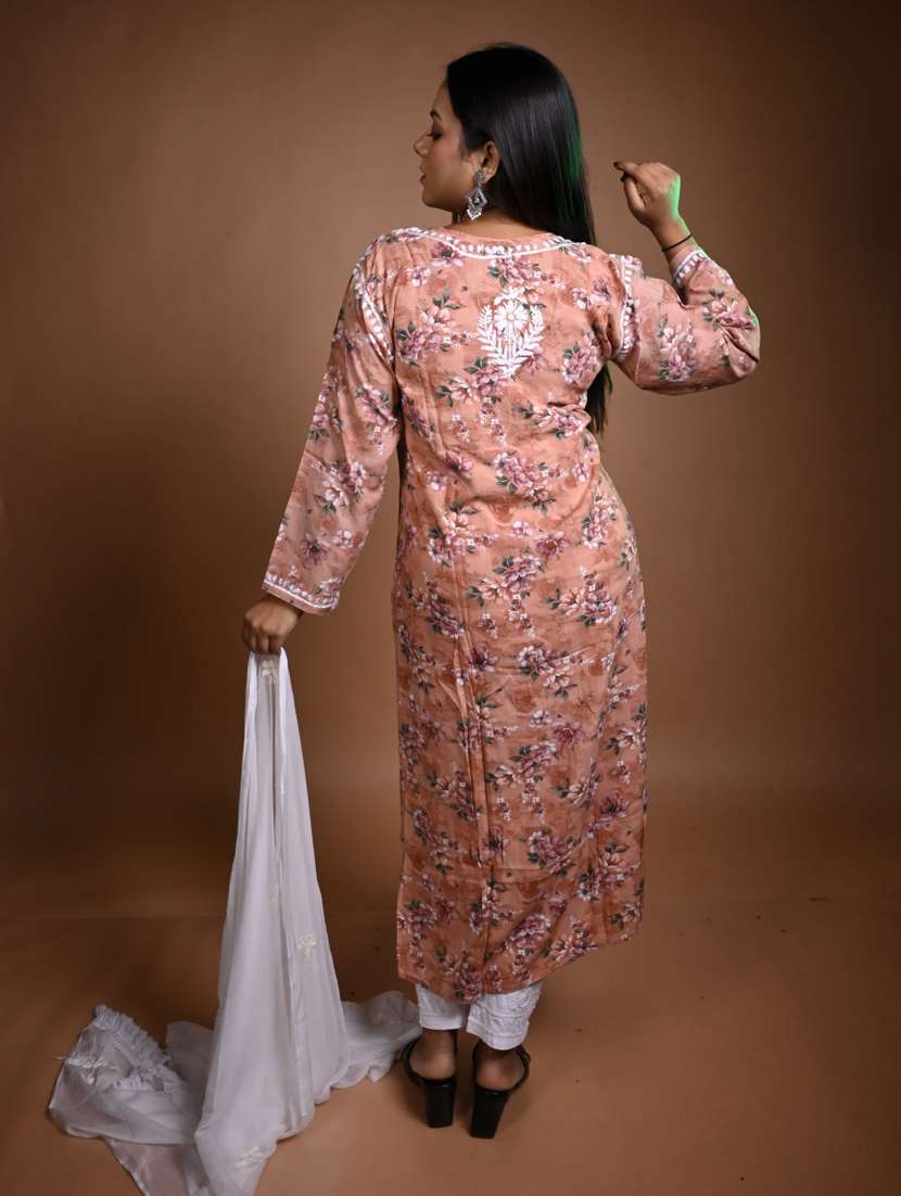 women floral long sleeve kurta pant with dupatta set - 22268993 -  Standard Image - 2