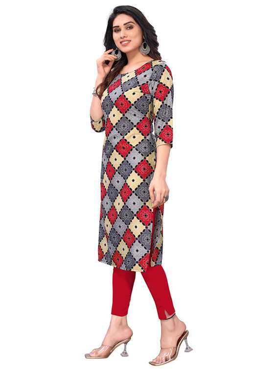 women pack of 6 printed straight kurta - 22269329 -  Standard Image - 2