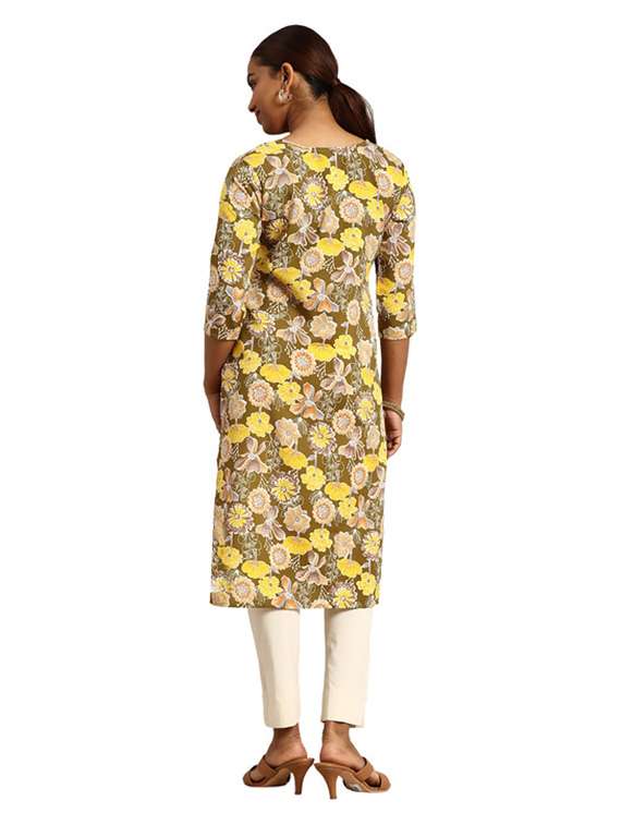 women pack of 5 printed straight kurta - 22269605 -  Standard Image - 2