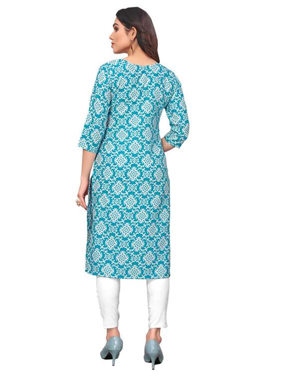 women pack of 5 printed straight kurta - 22269615 -  Standard Image - 2