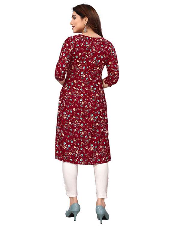 women pack of 5 printed straight kurta - 22269802 -  Standard Image - 2