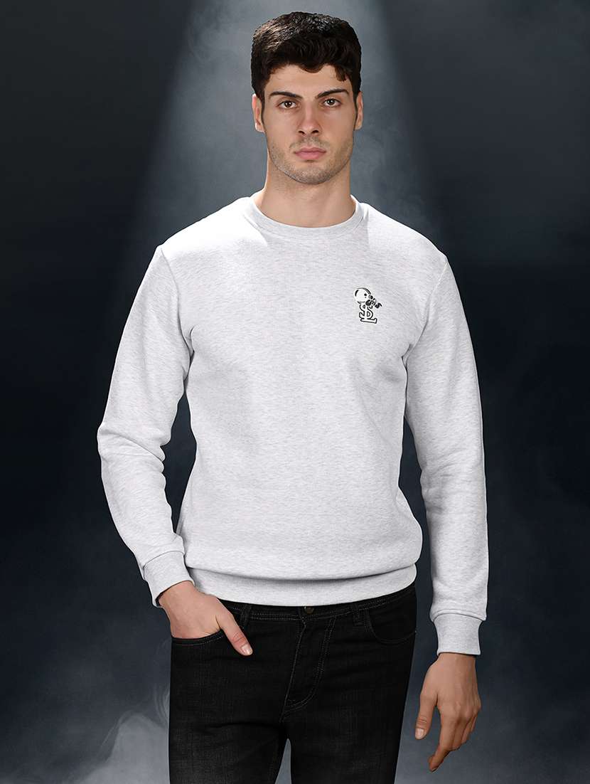 men solid long sleeve sweatshirt