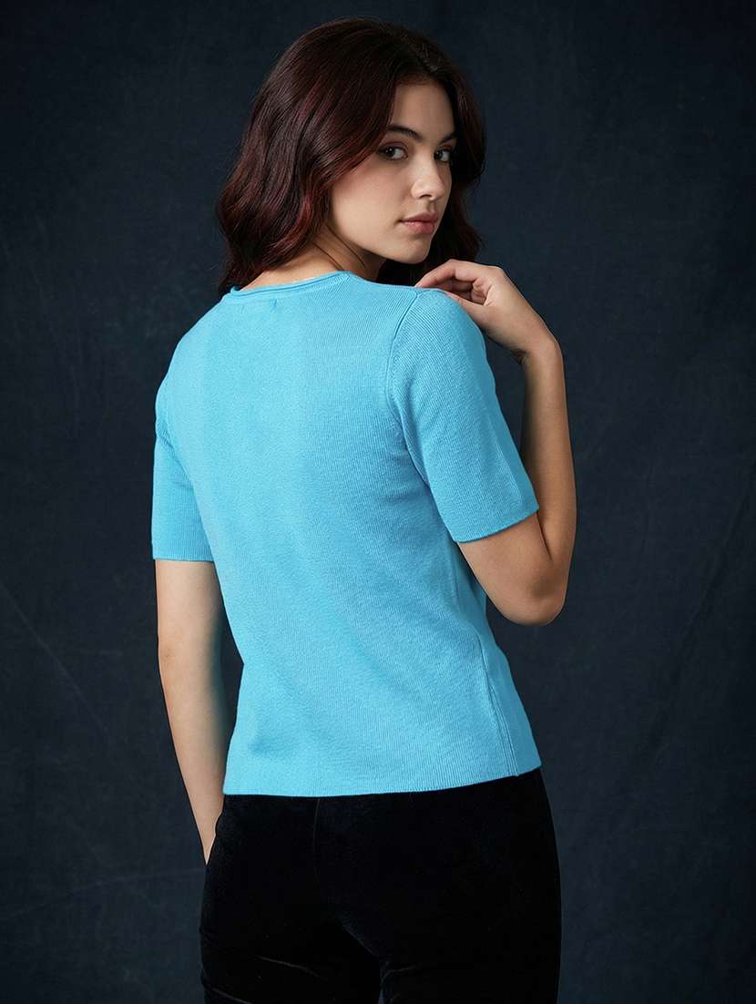 women embellsihed puff sleeve crop top - 22270442 -  Standard Image - 2