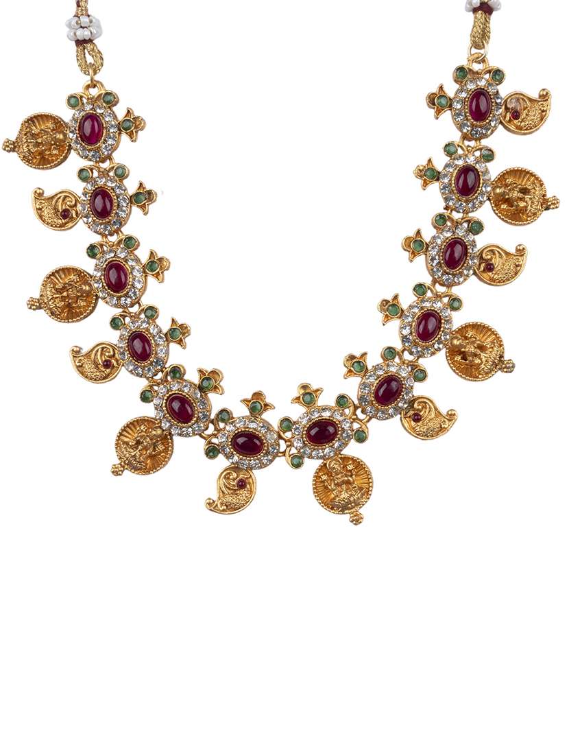 women gold plated necklace set - 22270473 -  Standard Image - 2