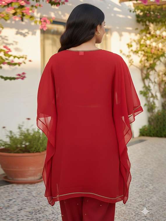 women embroidered kimono sleeve kaftan kurta - 22270676 -  Standard Image - 2