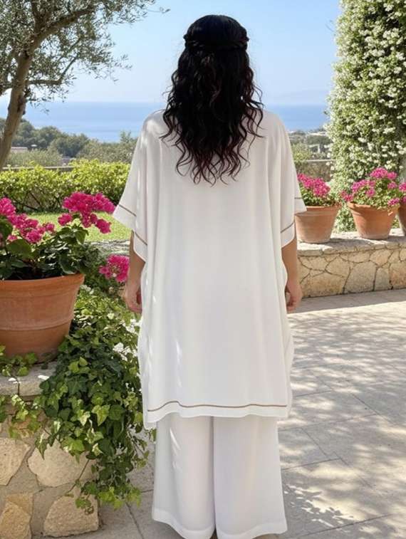 women embroidered kimono sleeve kaftan kurta - 22270678 -  Standard Image - 2