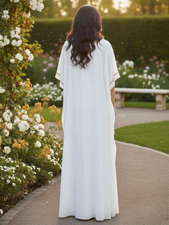 women embroidered kimono sleeve kaftan dress - 22270680 -  Standard Image - 2