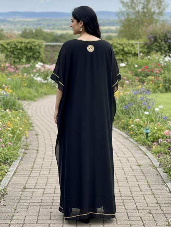 women embroidered kimono sleeve kaftan dress - 22270683 -  Standard Image - 2