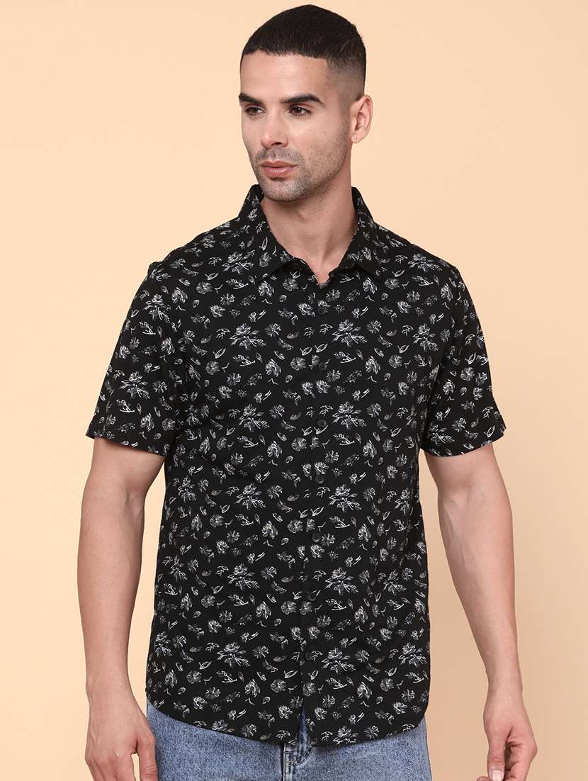 men black cotton casual shirt - 22271029 -  Standard Image - 2