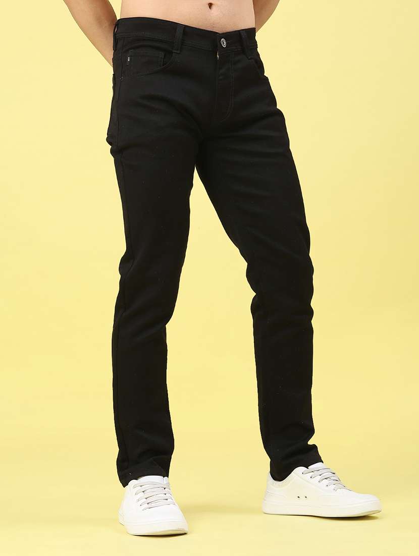 men plain mid rise full length jeans - 22271055 -  Standard Image - 2