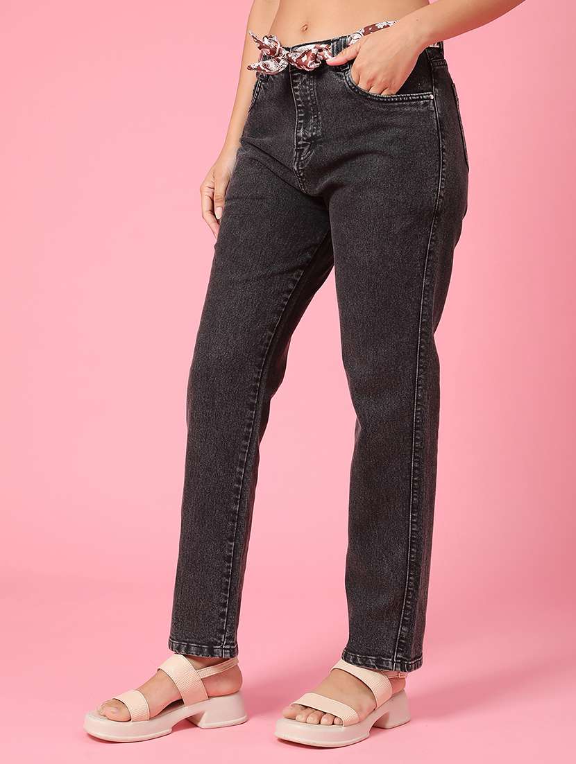 Women Black Cotton Jean - 22271098 -  Standard Image - 2