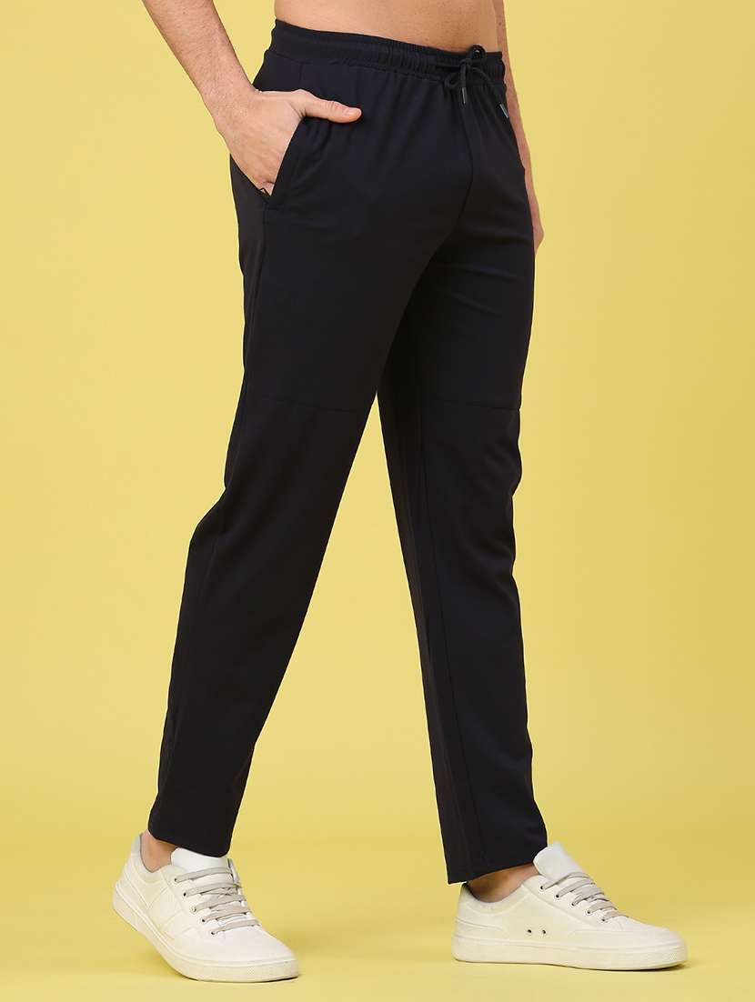 men solid mid rise regular fit track pant - 22271152 -  Standard Image - 2