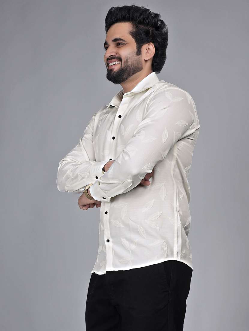 men printed collared long sleeve shirt - 22271359 -  Standard Image - 2