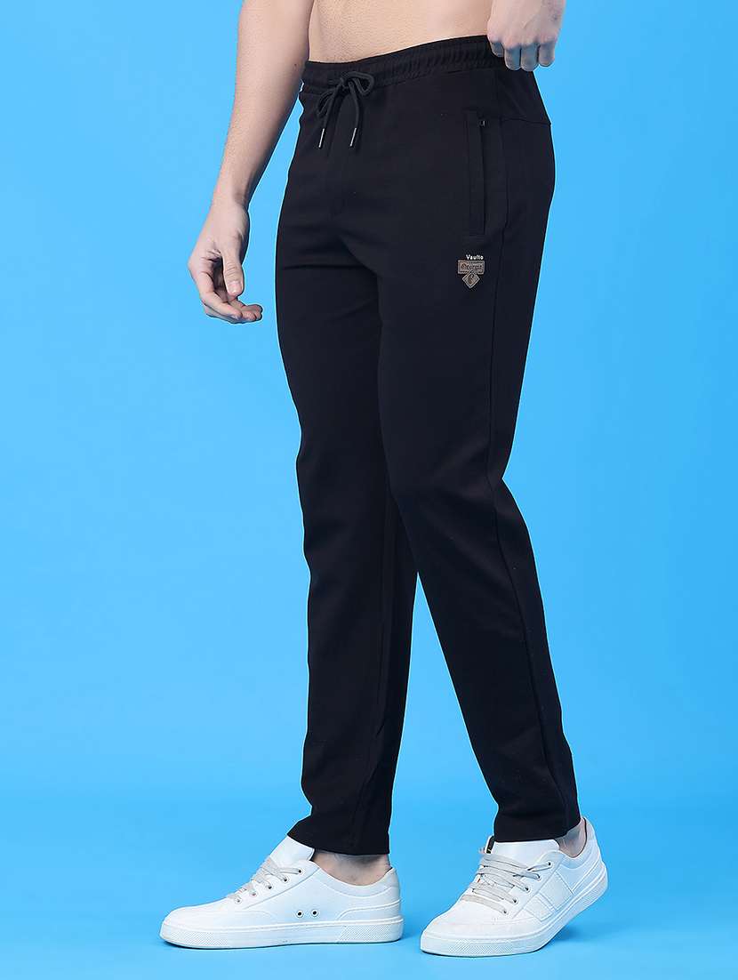 men solid mid rise full length track pant - 22271639 -  Standard Image - 2