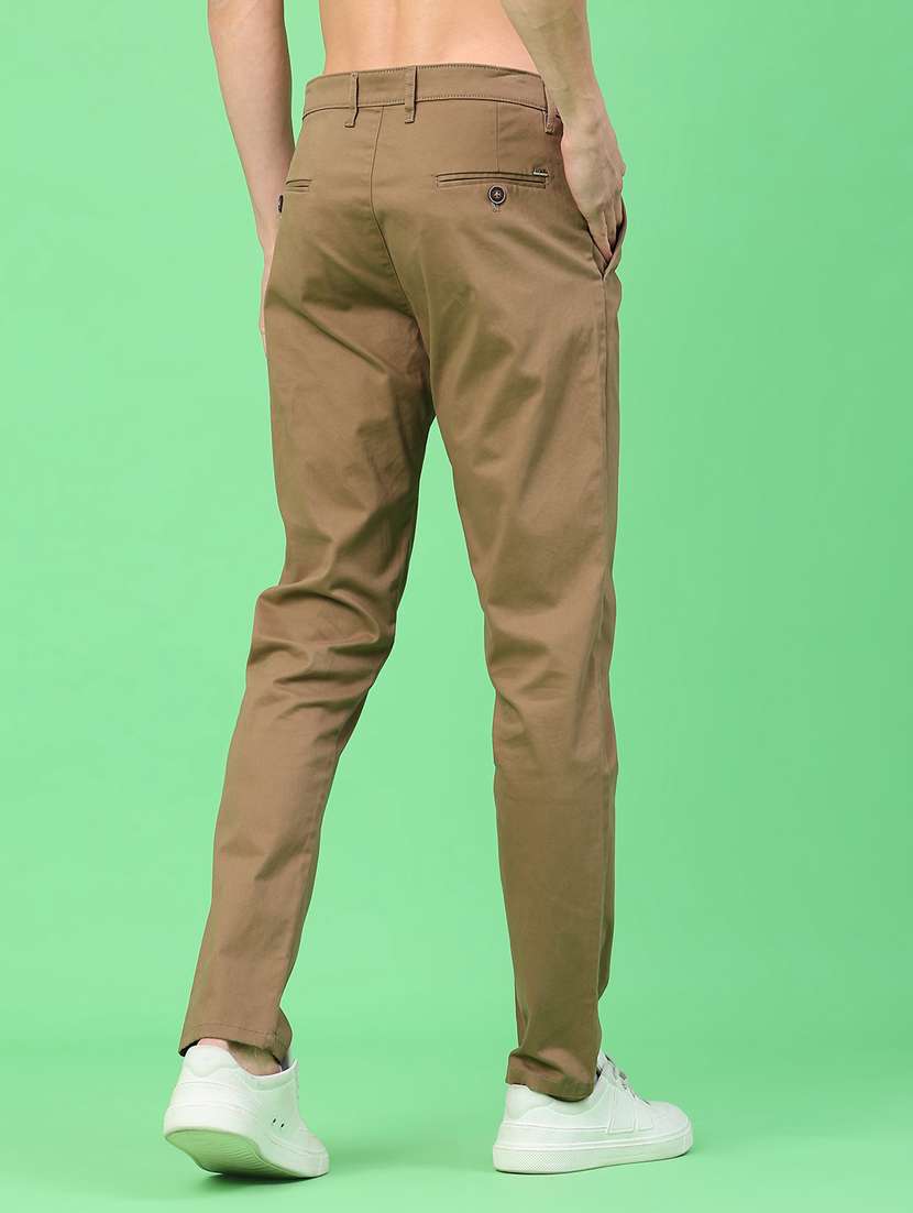 men solid mid rise chinos casual trouser - 22271739 -  Standard Image - 2
