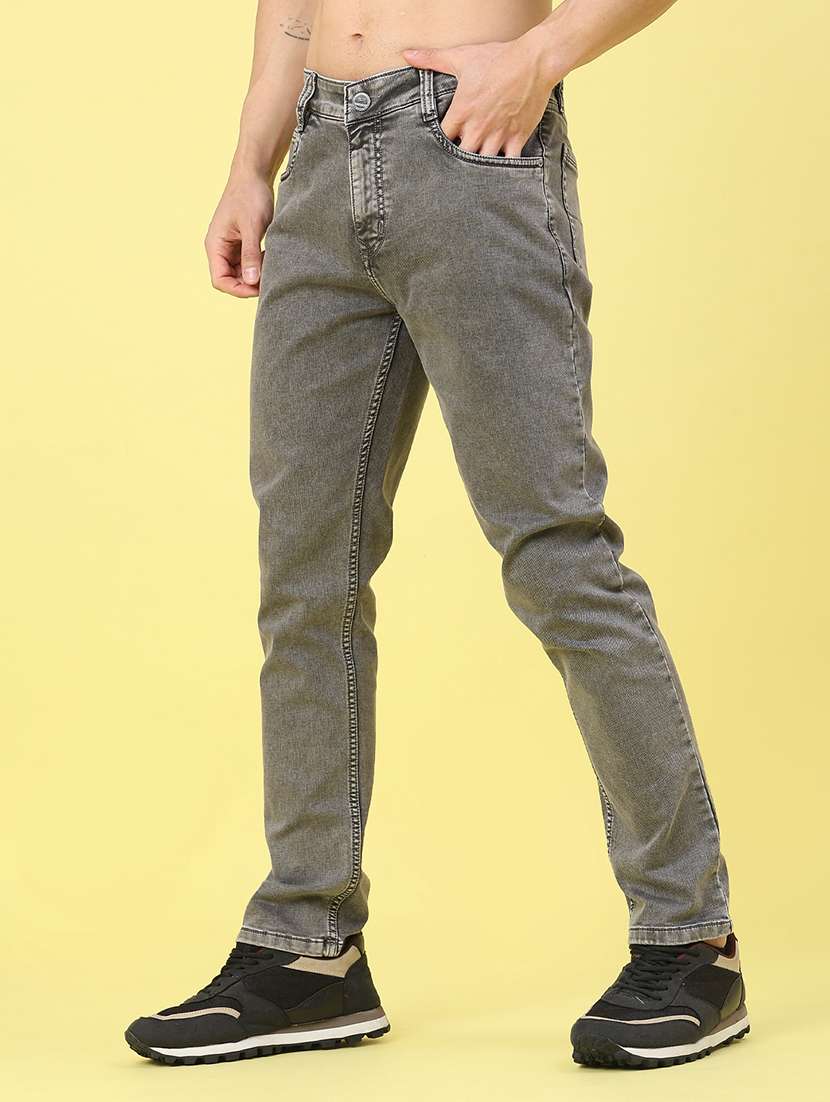 men plain mid rise full length jeans - 22271747 -  Standard Image - 2