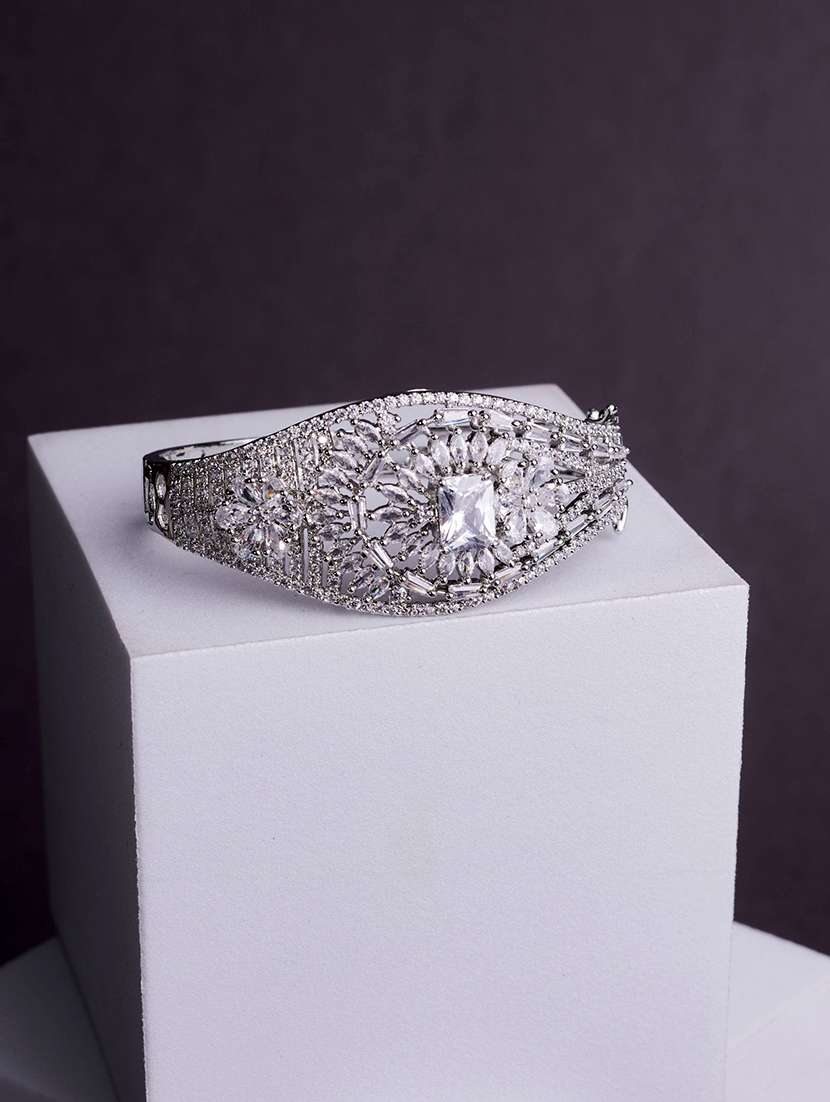 women cubic zirconia kada bracelet
