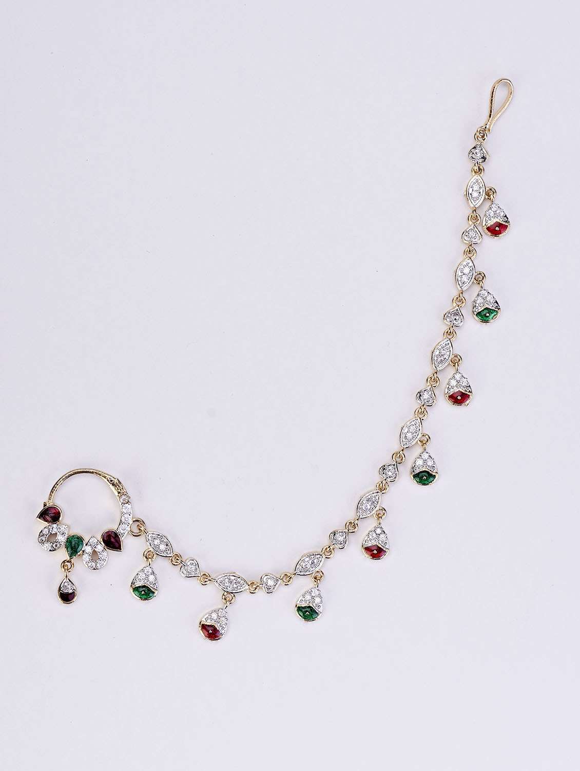 suvarnarekha two tone gold silver nath - 22271823 -  Standard Image - 2