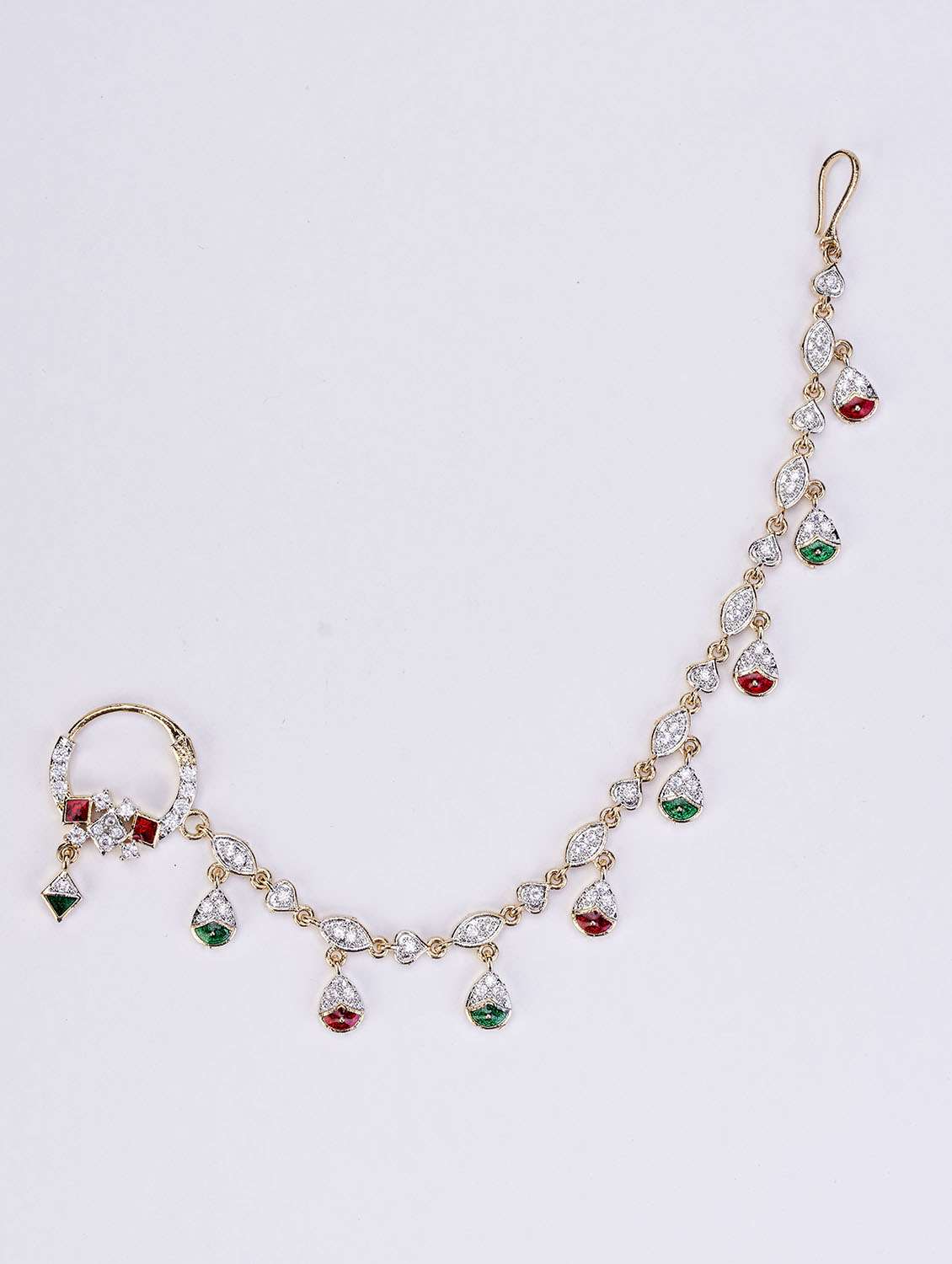 radiant two tone gold silver nath - 22271826 -  Standard Image - 2