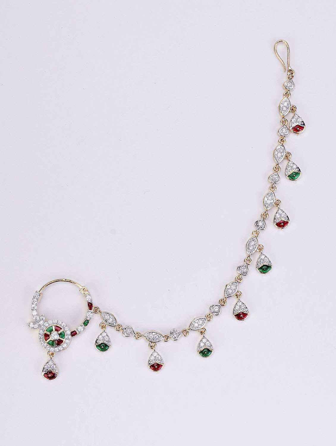 shimmering two tone gold silver nath - 22271827 -  Standard Image - 2