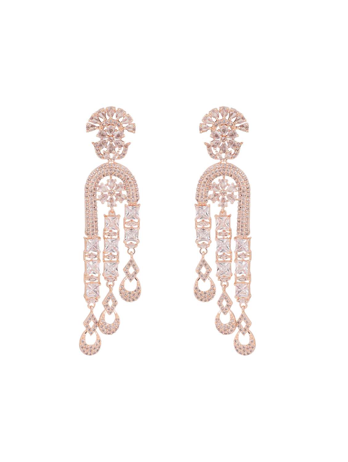 women stone studded dangle earrings - 22271829 -  Standard Image - 2
