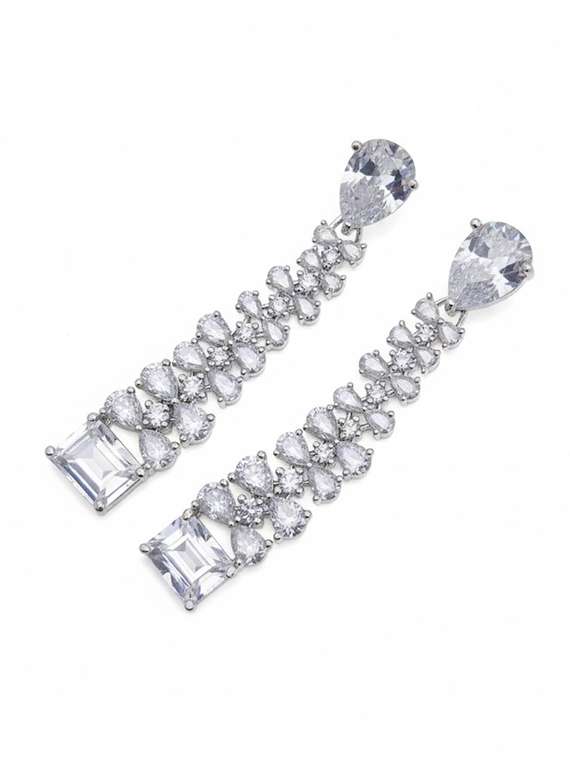 women stone studded dangle earrings - 22271831 -  Standard Image - 2