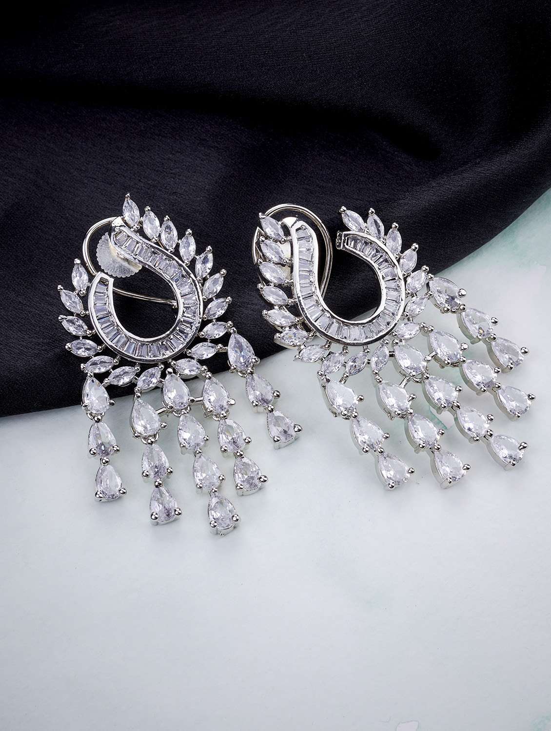 women white brass drop earring