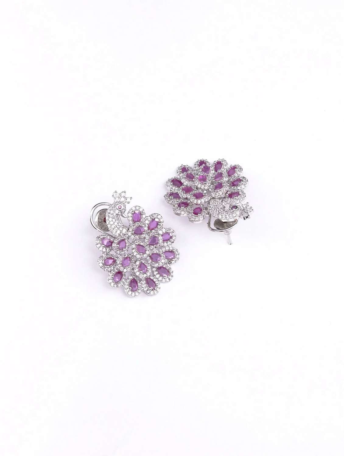 Women Stone Studded Brass Stud Earring - 22271839 -  Standard Image - 2