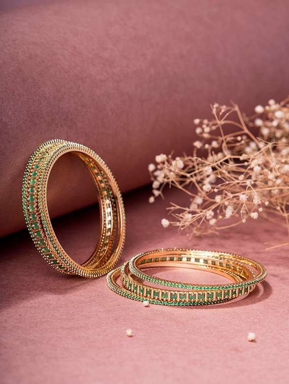 women crystal zirconia rhodium bangles