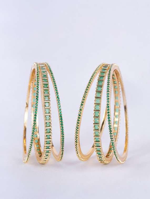 women crystal zirconia rhodium bangles - 22271895 -  Standard Image - 2
