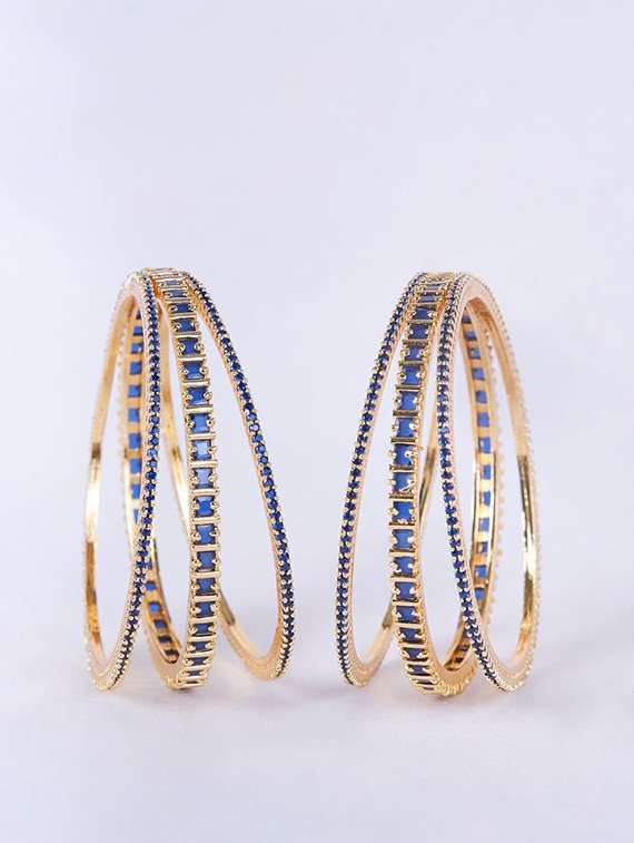 women crystal zirconia rhodium bangles - 22271896 -  Standard Image - 2