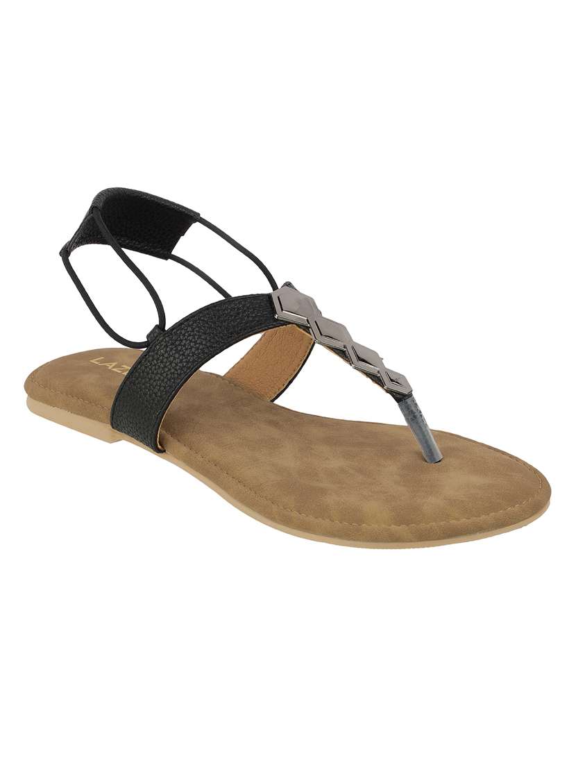 women embellished t-strap flat sandal - 22271948 -  Standard Image - 2