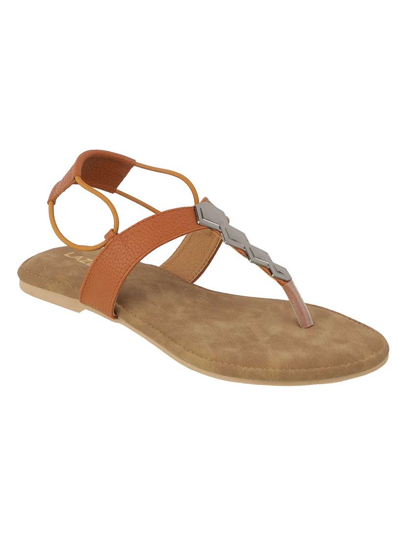 women embellished t-strap flat sandal - 22271949 -  Standard Image - 2