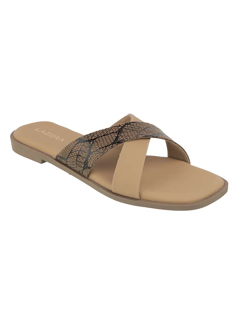 women textured slip on flat sandal - 22271961 -  Standard Image - 2