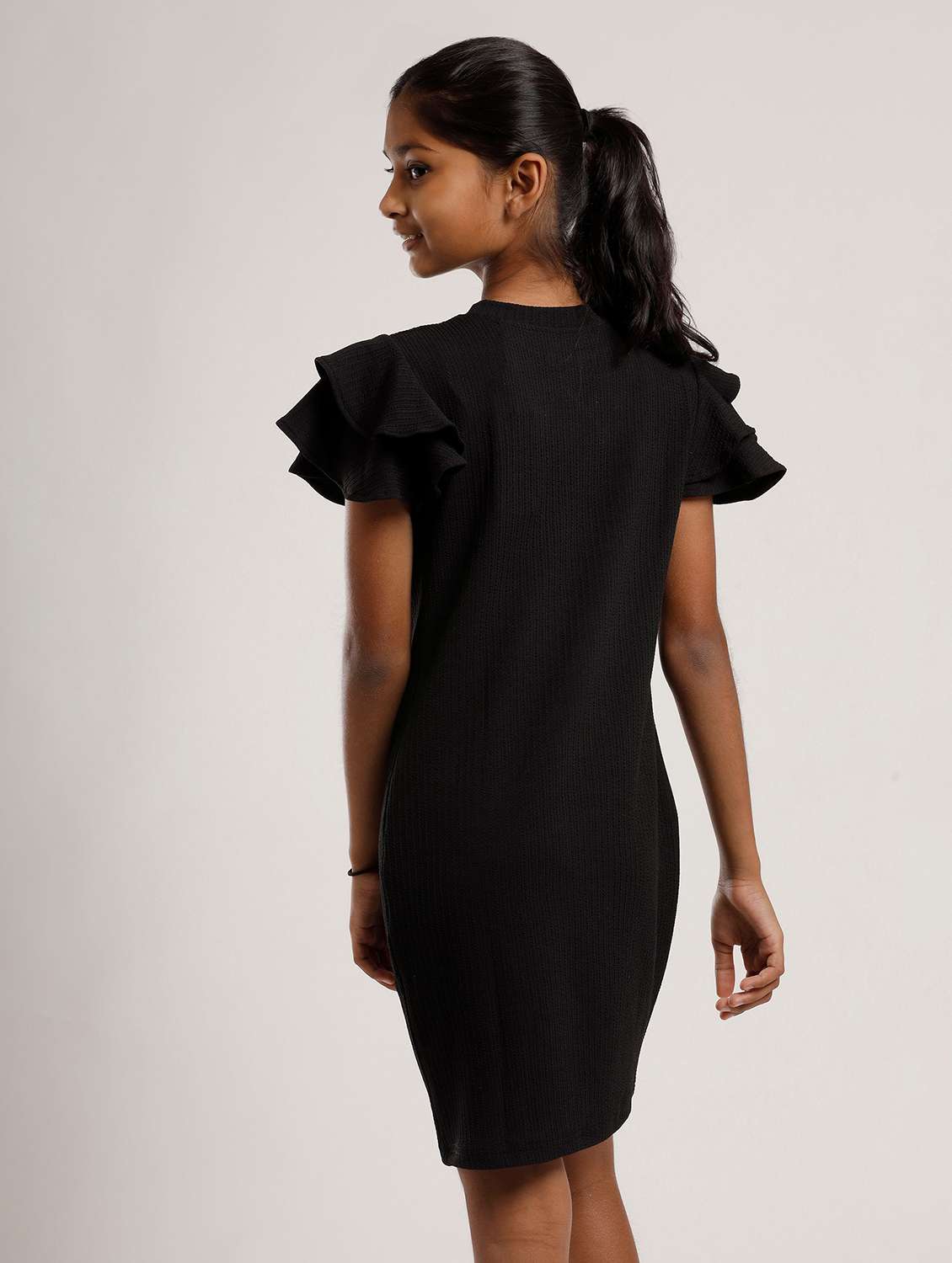 girls self designed flared sleeve a-line dress - 22271969 -  Standard Image - 2