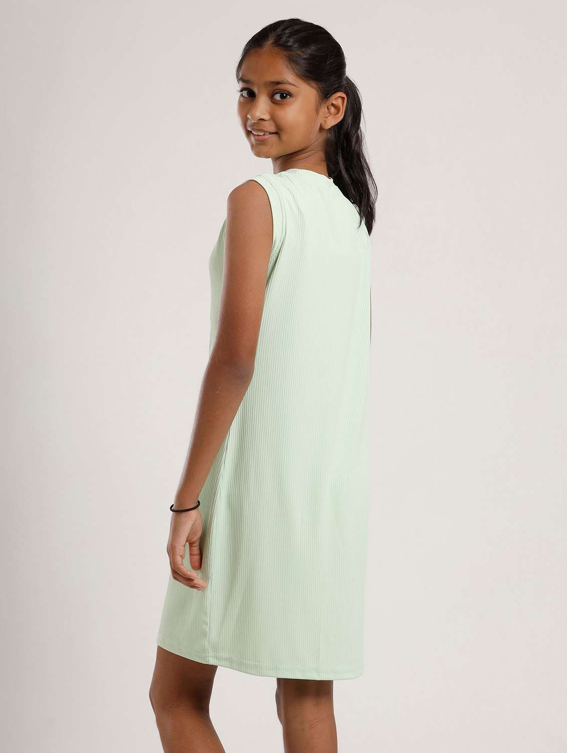 girls solid sleeveless a-line dress - 22271974 -  Standard Image - 2