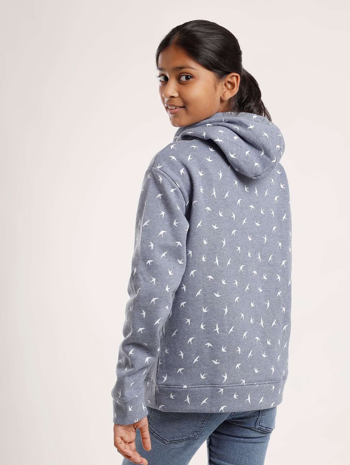 girls printed long sleeve hooded sweatshirt - 22271991 -  Standard Image - 2