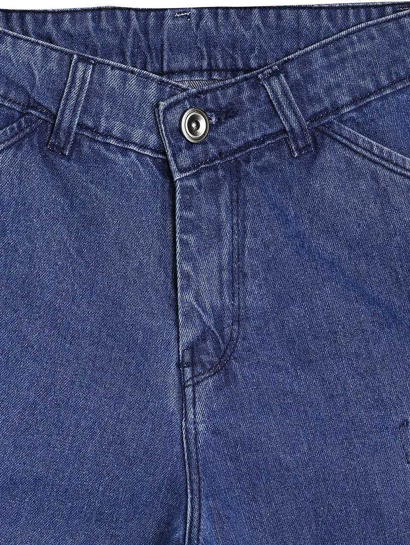 boys solid mid rise denim cargo - 22272014 -  Standard Image - 2