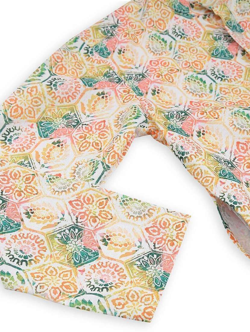 boys printed long sleeve straight kurta - 22272028 -  Standard Image - 2